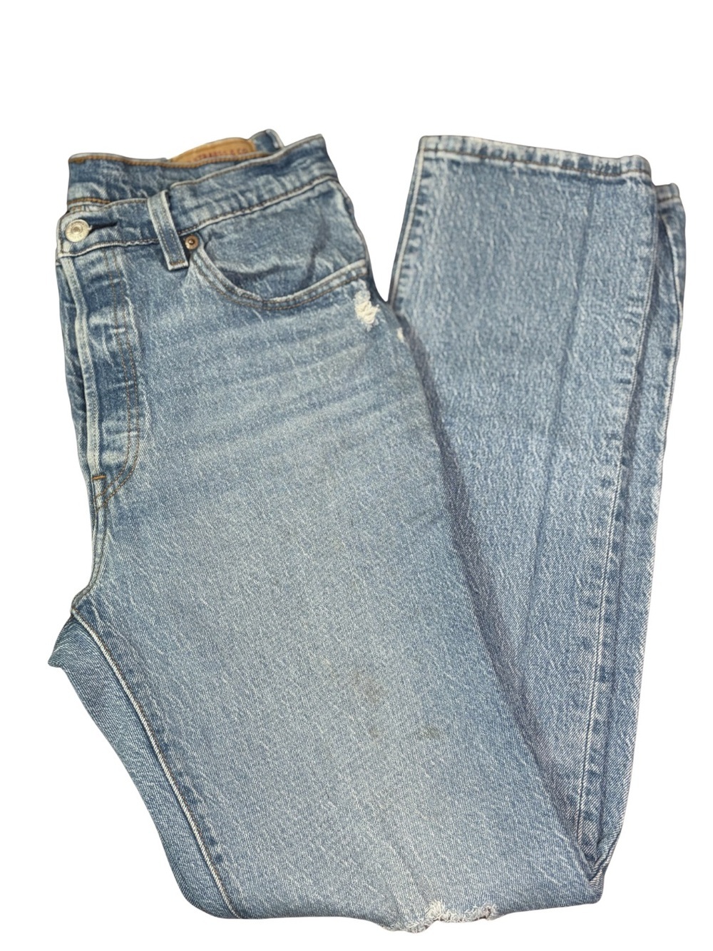 Levi's Light Blue High-Waist Straight Leg Jeans